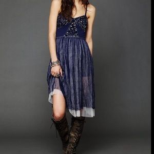 FINAL! Free people embellished tulle midi dress